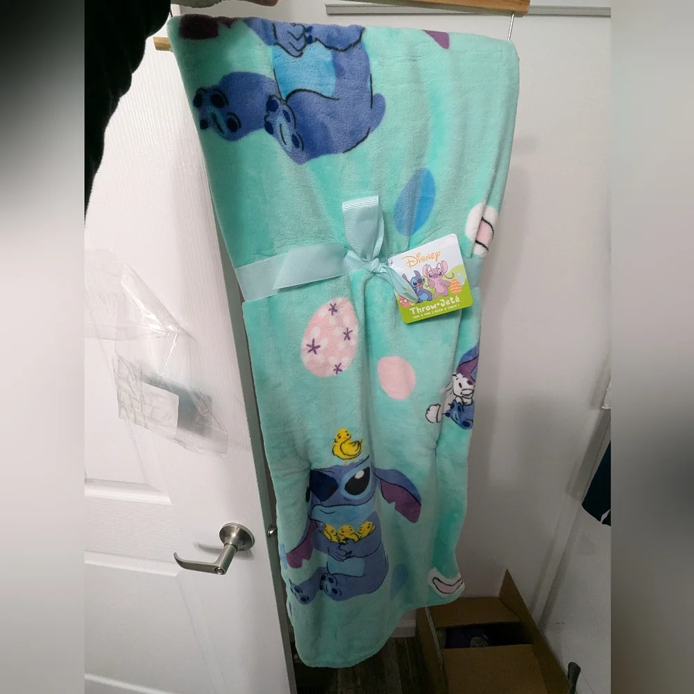 Disney Stitch Easter Bunny Plush Throw